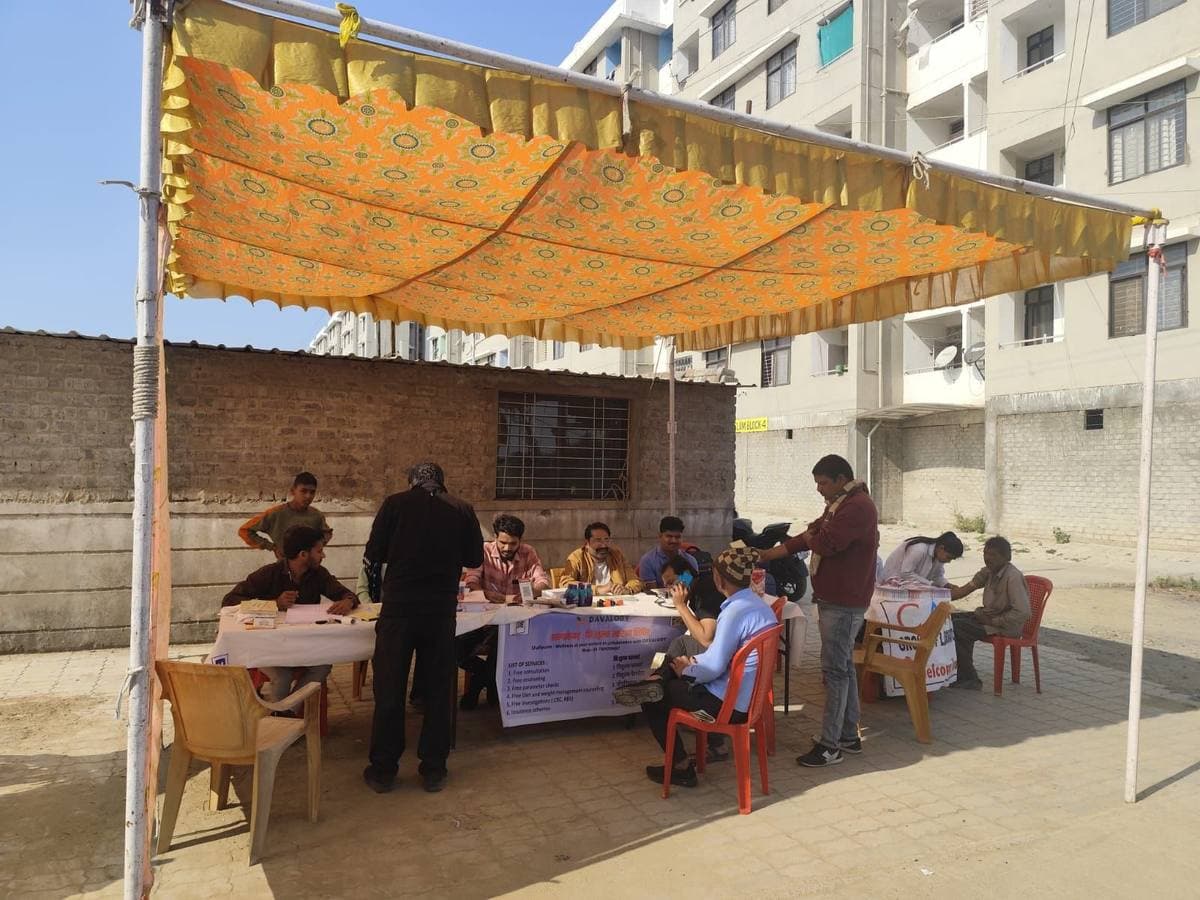 Patients seen at a Davalogy health camp